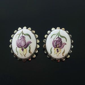 ✨Elegant Floral Ceramic Clip On Earrings